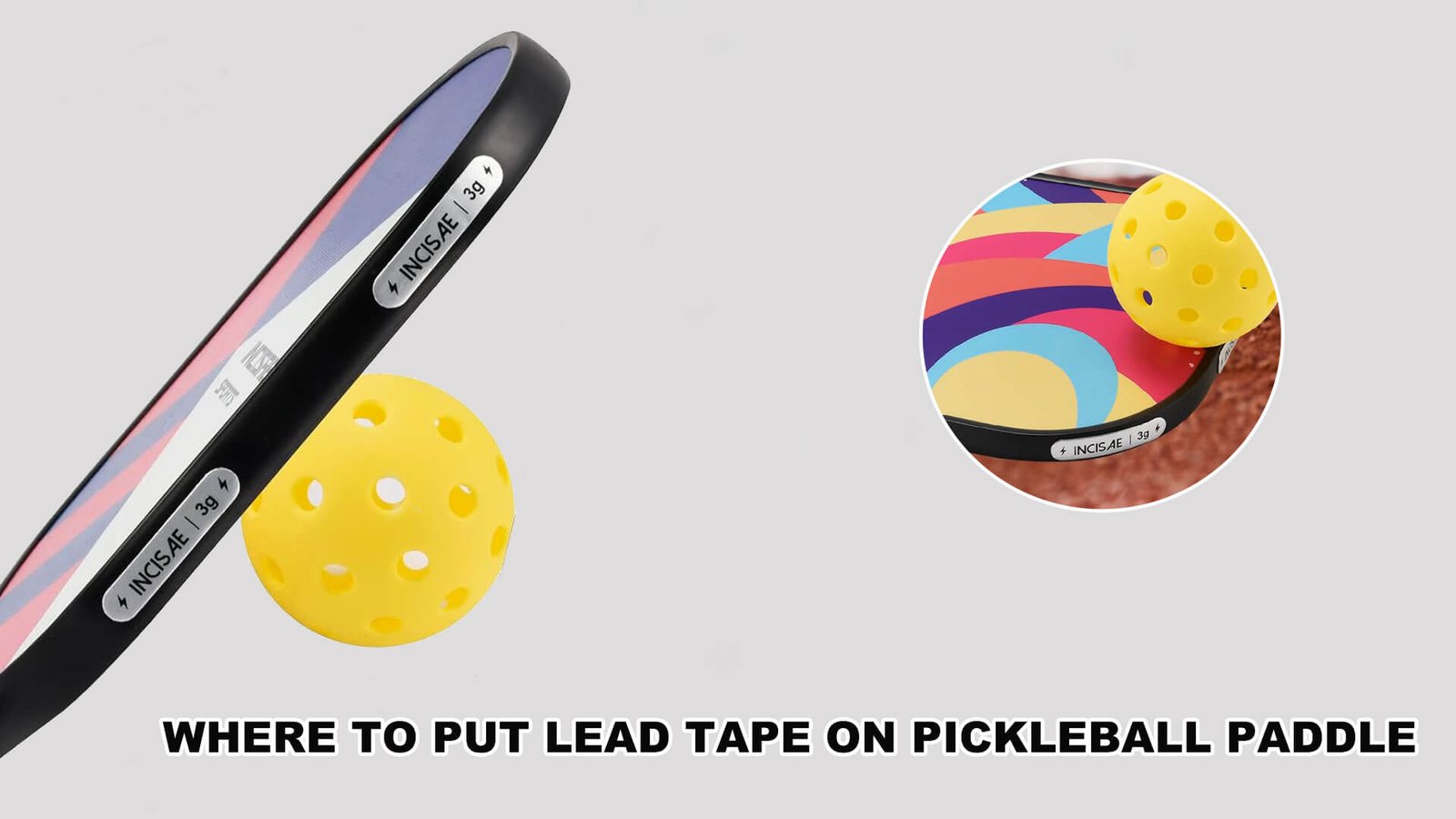 where to put lead tape on pickleball paddle