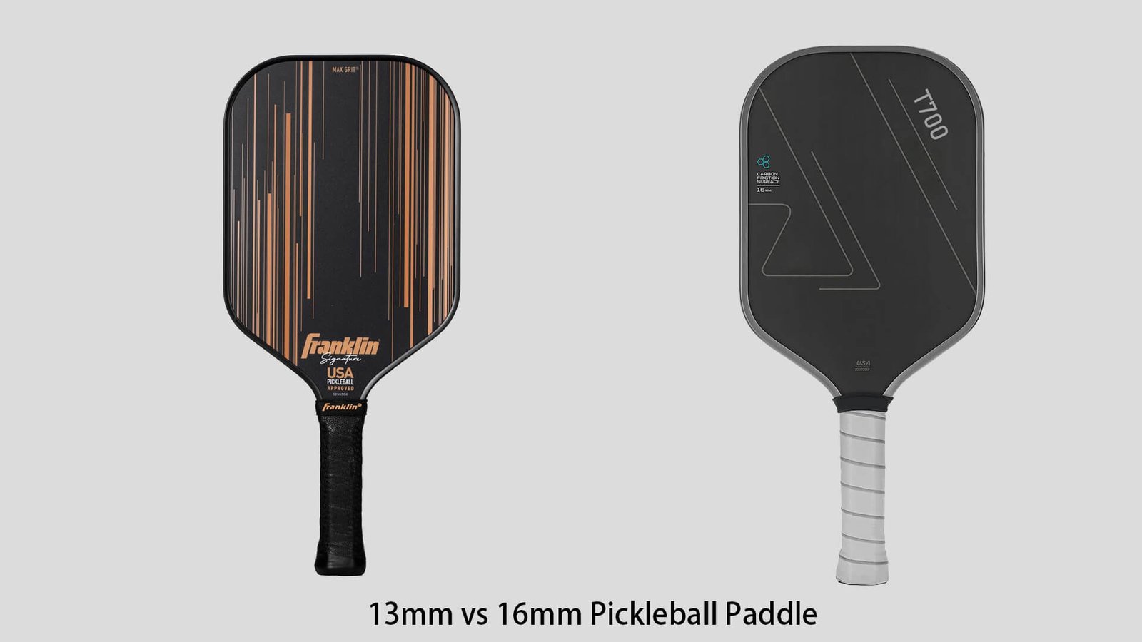 13mm vs 16mm pickleball paddle