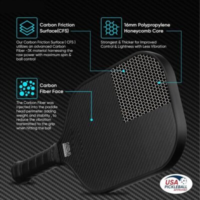 Graphite Pickleball Paddle For Beginner - Image 4