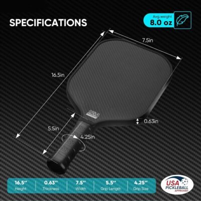 Graphite Pickleball Paddle For Beginner - Image 3