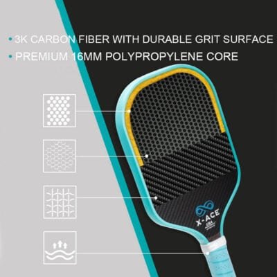 X-ACE 3K Carbon Fiber Pickleball Paddle - Image 5