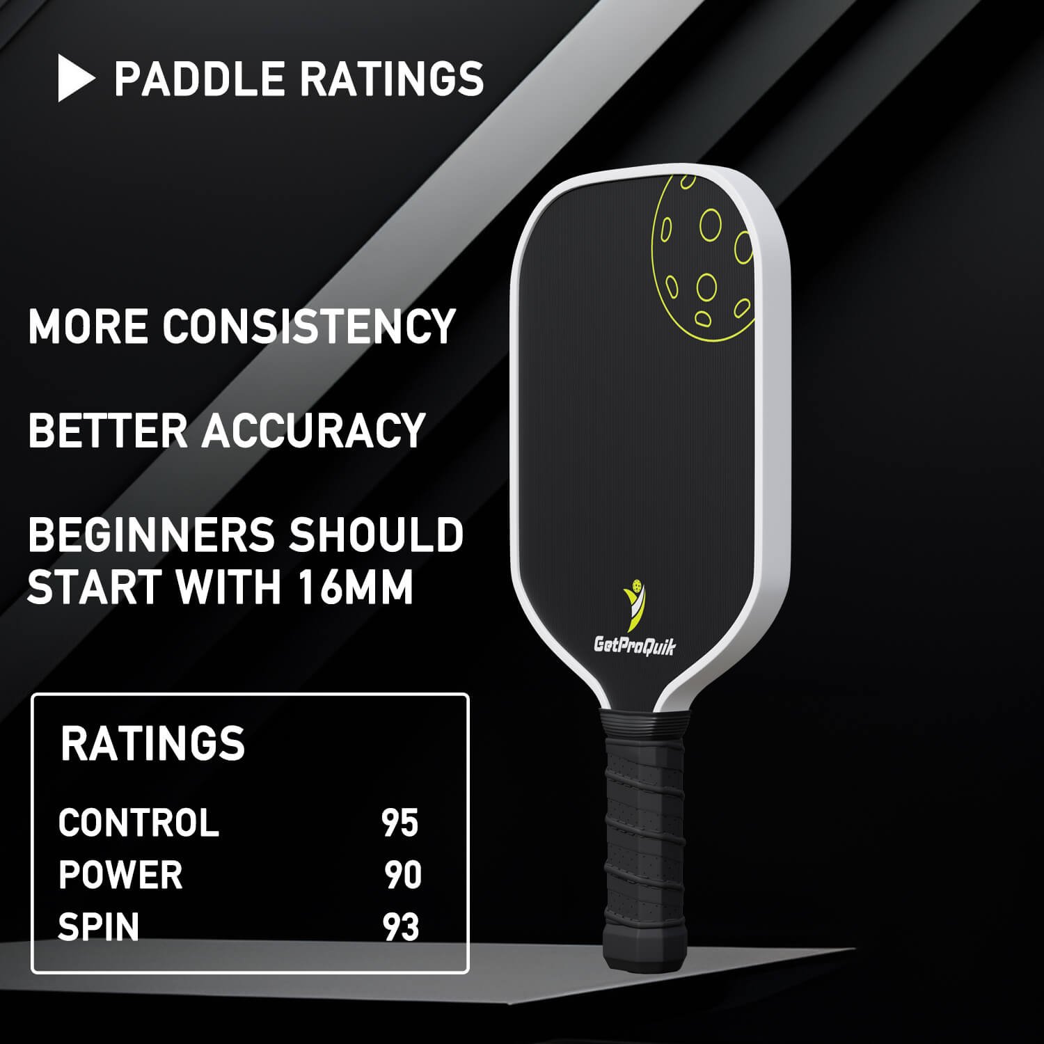 getproquik switch t700 carbon fiber pickleball paddle for beginner_02