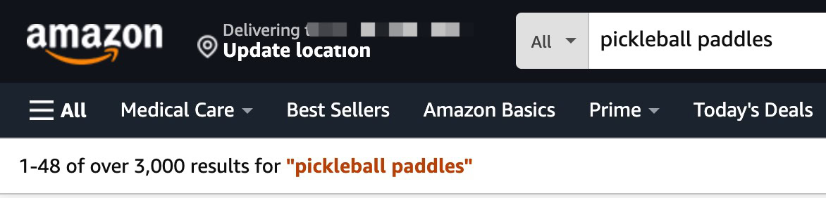 AMAZON Pickleball paddles