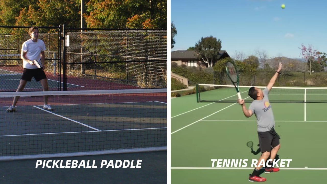 pickleball paddle vs tennis racket