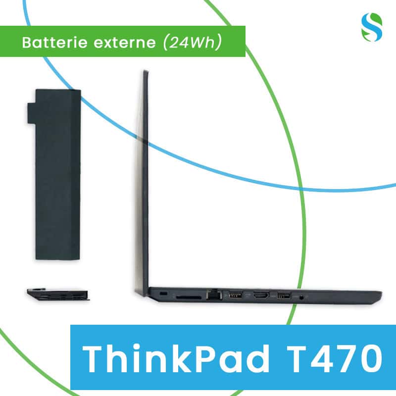 Batterie externe 24Wh pour ThinkPad T470, batterie de rechange haute performance, alimentation portable pour ordinateur portable.