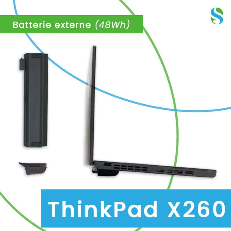 Batterie externe de 48Wh pour Lenovo ThinkPad X260, compatible avec accessoires d'ordinateurs portables, offre une énergie fiable et longue durée pour une utilisation quotidienne.