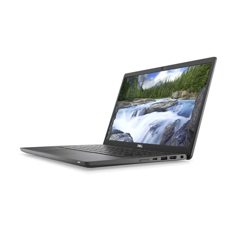Panneau d'ordinateur portable Dell avec écran affichant une nature sauvage, idéal pour le travail ou les loisirs.