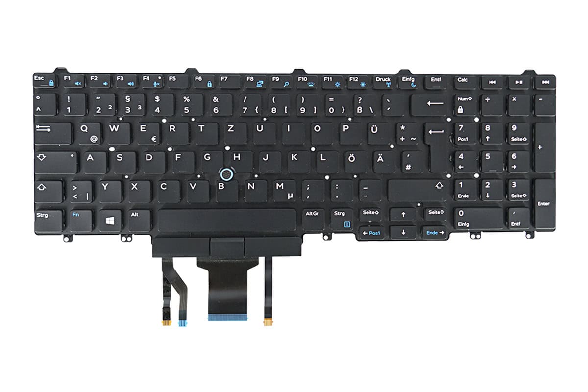 Clavier allemand pour ordinateur portable DELL parmi les modèles suivants : E5550, E5570, E5580.