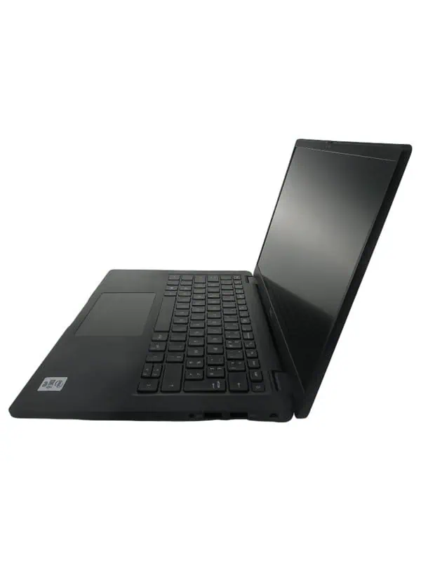 Ordinateur portable noir avec clavier et écran ouvert, idéal pour la bureautique, le gaming et la création de contenu. Parfait pour une utilisation professionnelle ou personnelle.