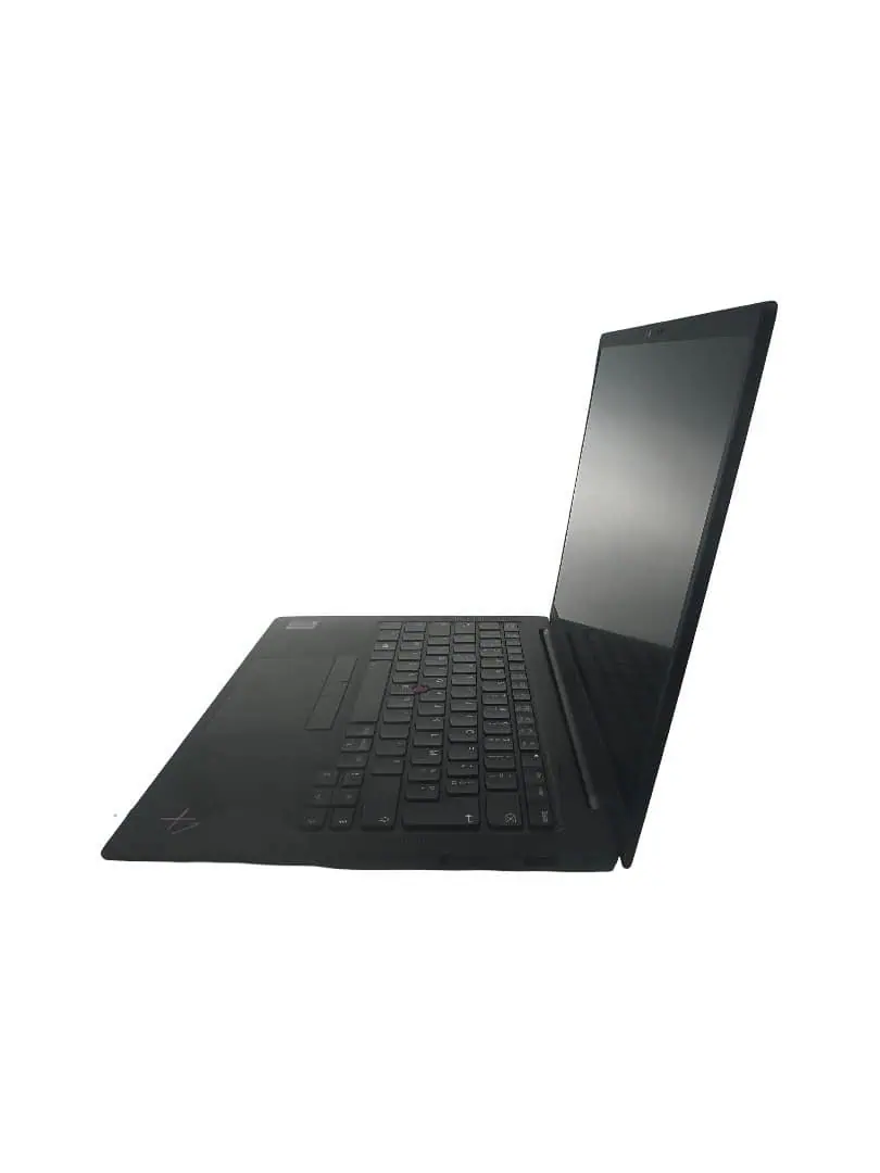 Ordinateur portable noir ouvert, idรฉal pour rรฉparation informatique, maintenance et dรฉpannage. Conรงu pour les techniciens et les professionnels de l'informatique.