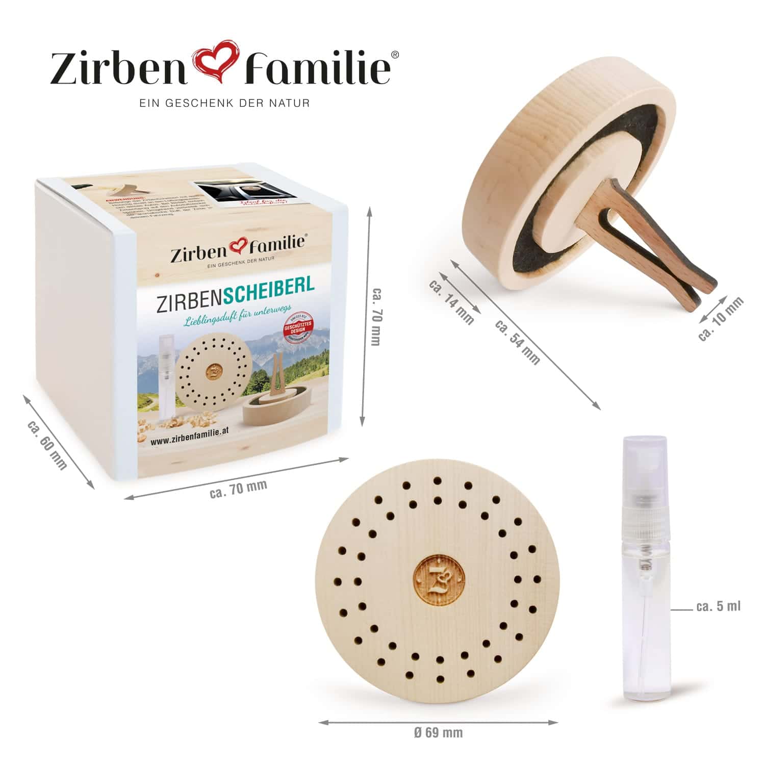 zirbenscheiberl abmessungen autoduft stecker