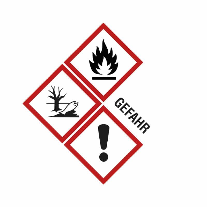 SaunaOel Zirbe Zitrone Gefahrensymbole