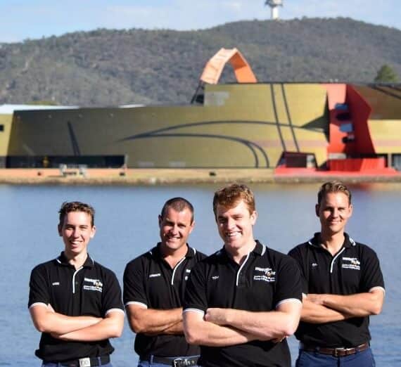 four Water Tight Canberra members pose for a picture