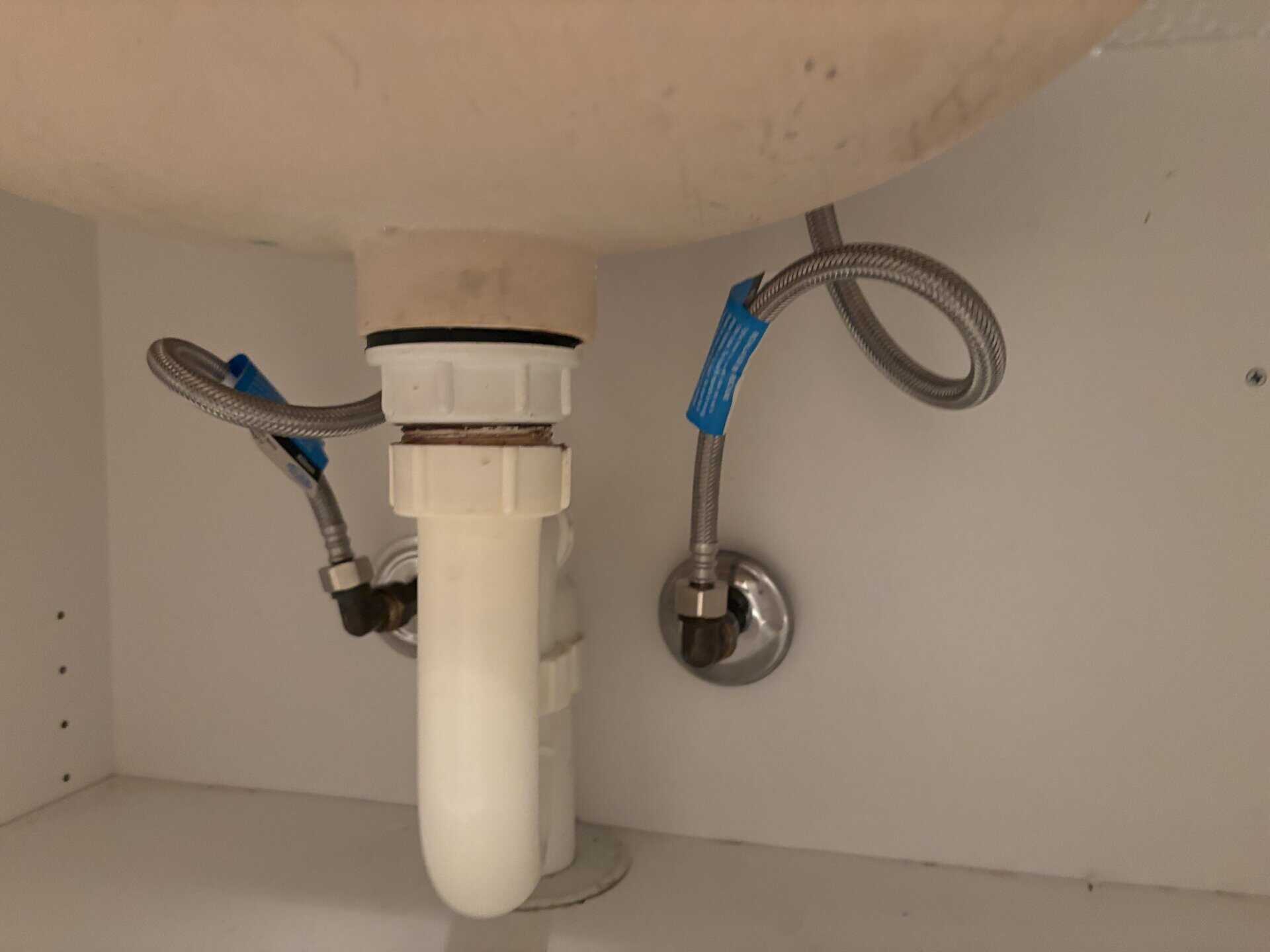 New flex hoses installed under basin in Holder ACT