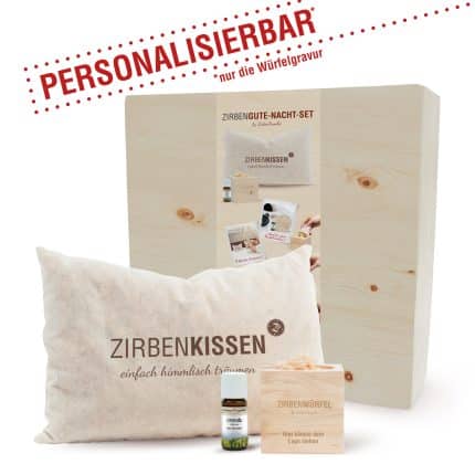 ZirbenFamilie Gute Nacht Set inkl Verpackung personalisiert