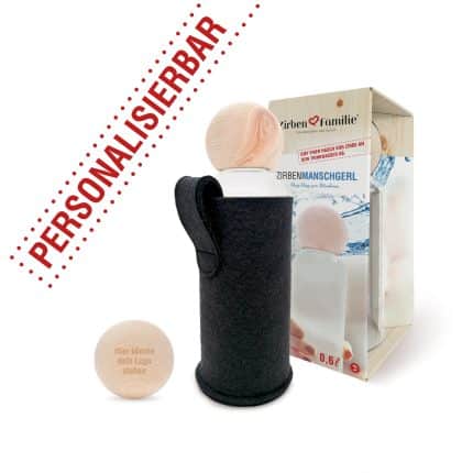 ZirbenTrinkflasche ml inkl Verpackung Filztasche personalisiert