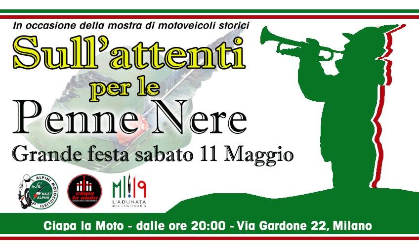 Ciapa La Moto Adunata Alpini Tutti sull'attenti per le Penne Nere