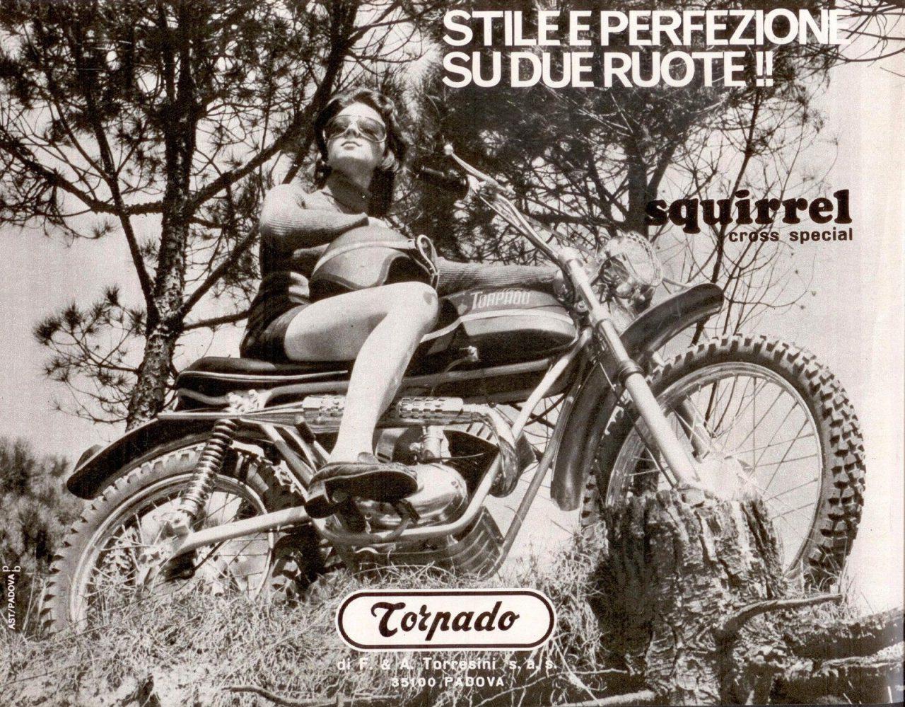 Squirrel torpado Pubblicità moto anni '70