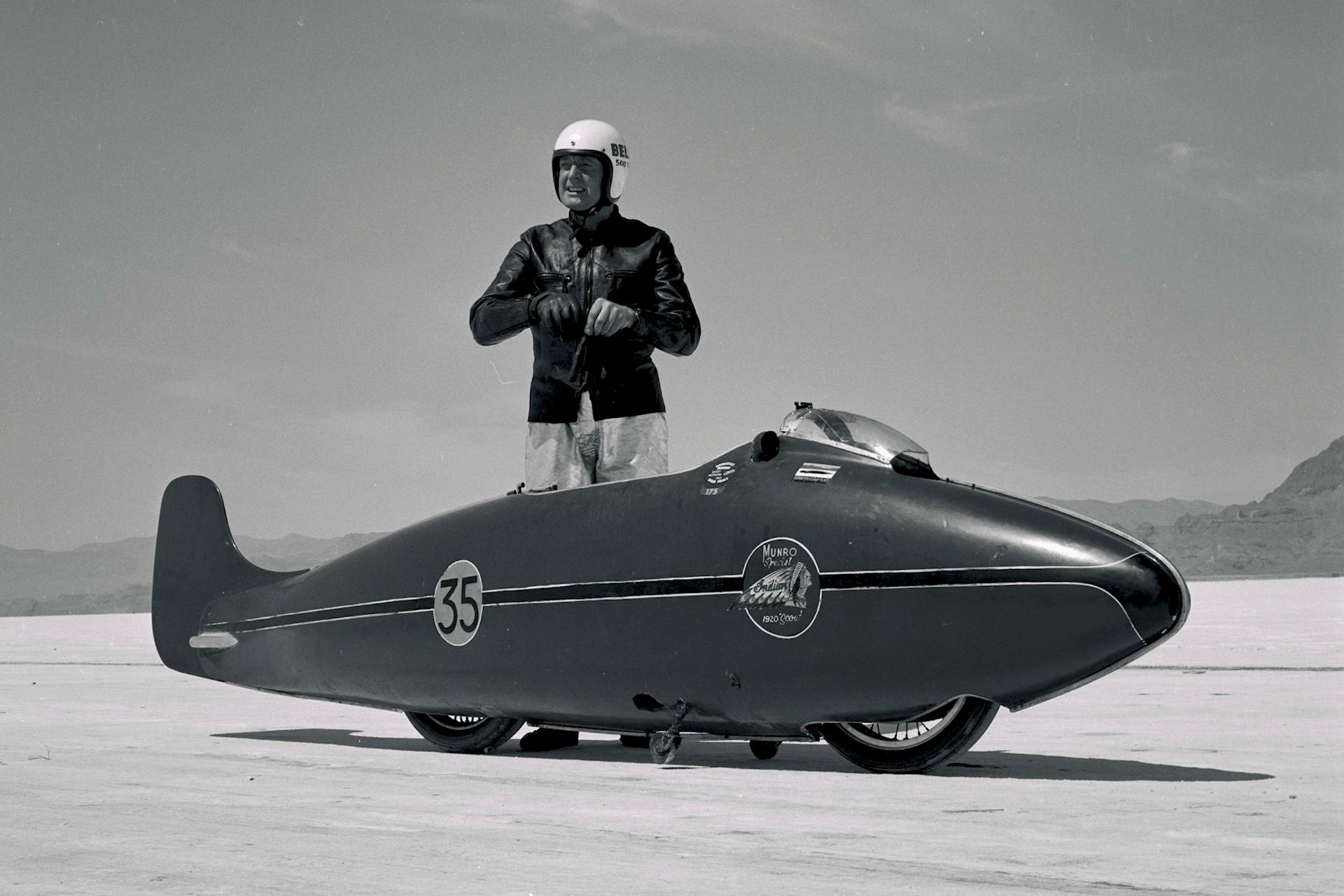 Burt Munro Indian Scout 1920 Bonneville 1967