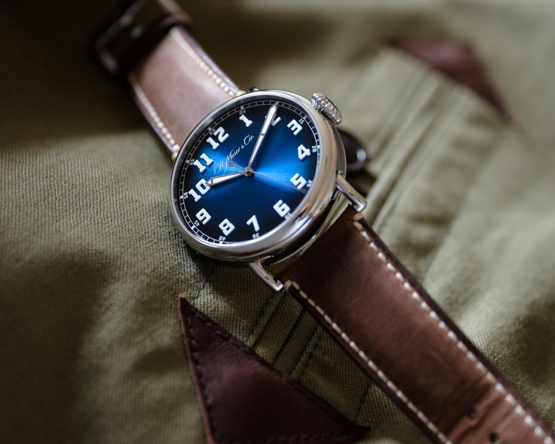 H Moser Heritage Centre Seconds Funky Blue