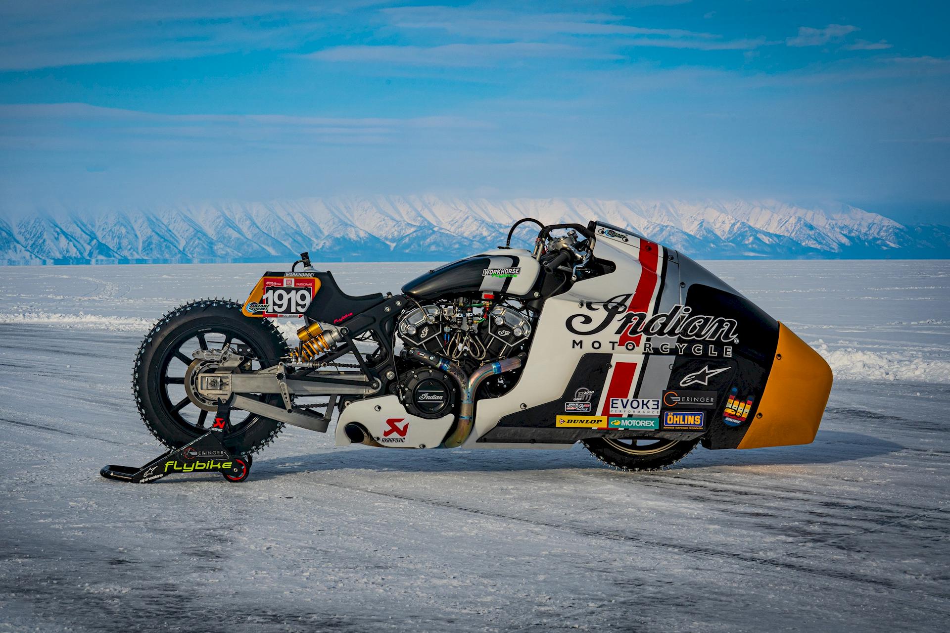Indian Scout Bobber Appaloosa v2.0 Baikal Mile Ice Speed Festival 2020
