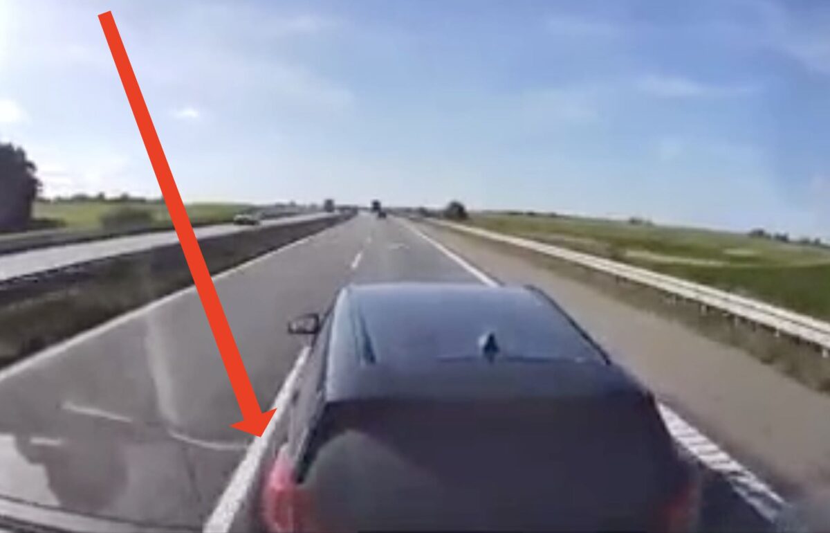 frenata in autostrada