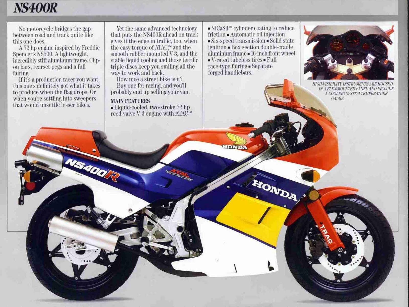 Honda NS400R 1985 brochure