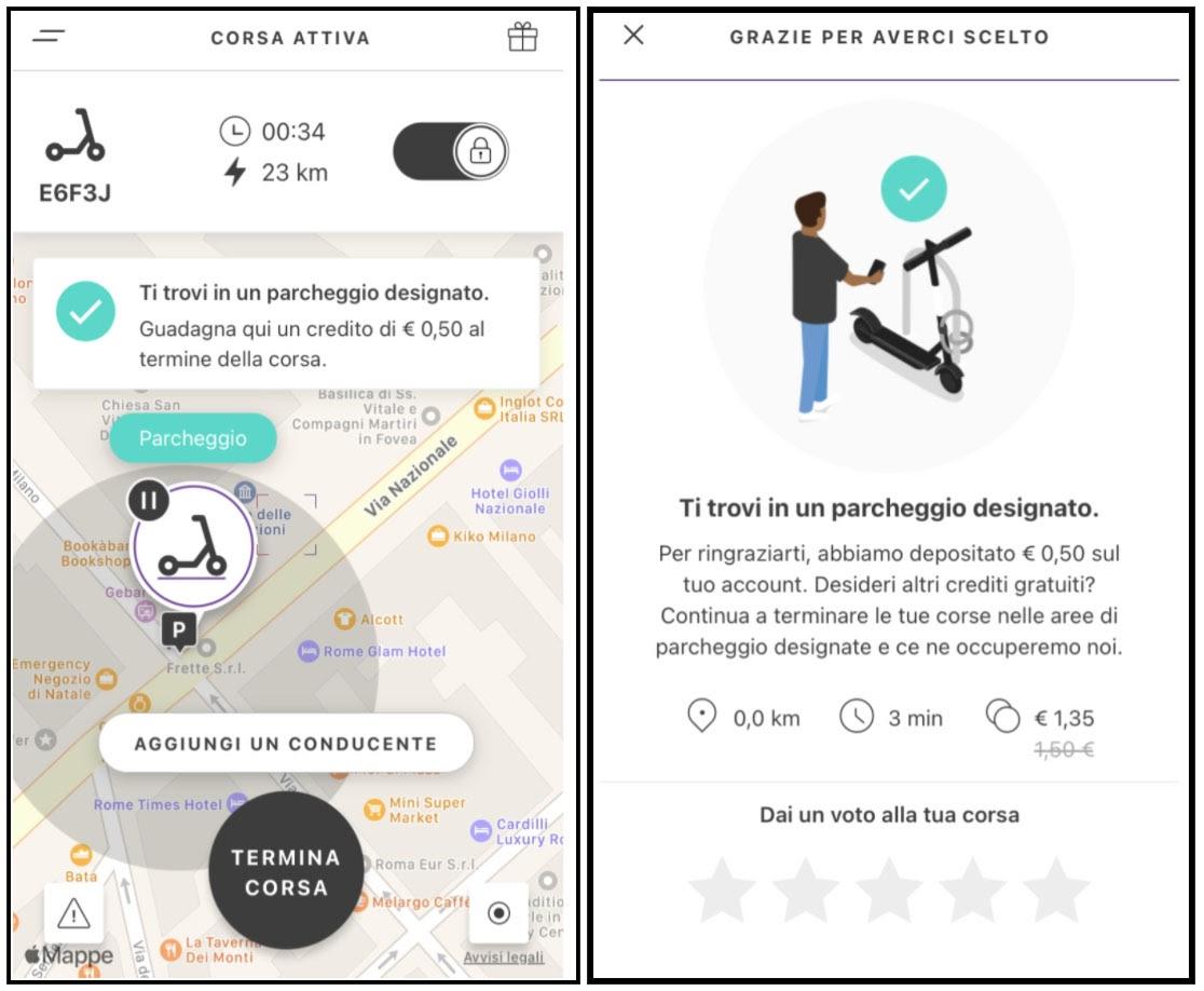 Bird aree parcheggio