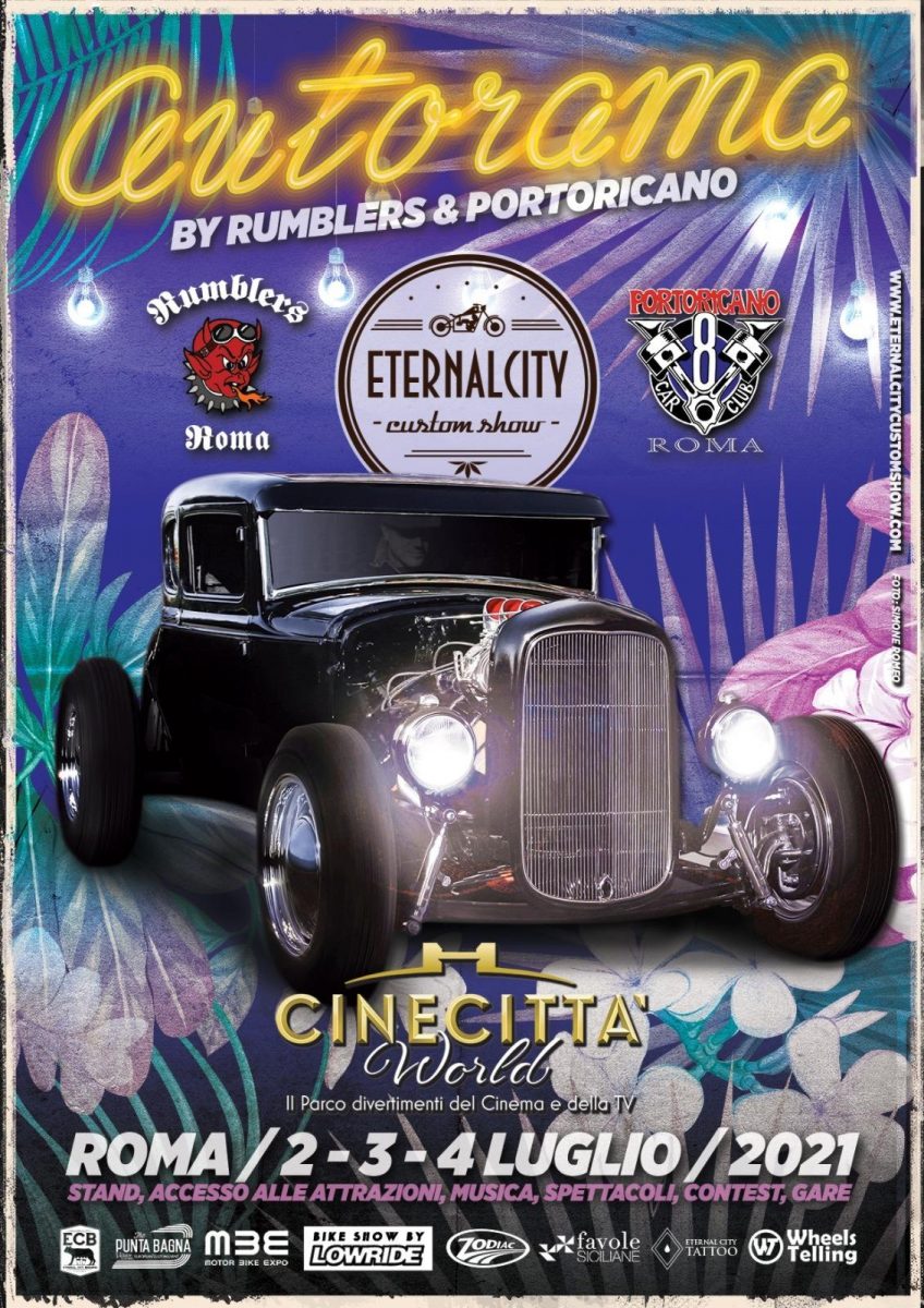Locandina Eternal City Motorcycle Custom Show 2021 Autorama