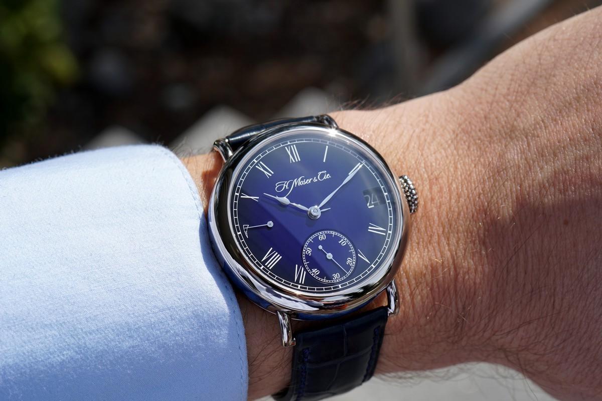 H Moser & Cie Heritage Perpetual Calendar Midnight Blue Enamel