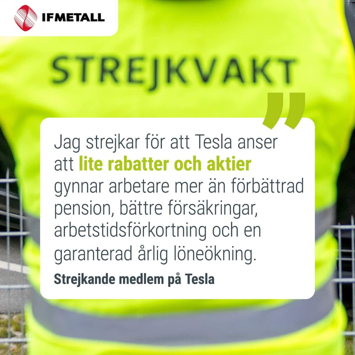 tesla svezia sciopero