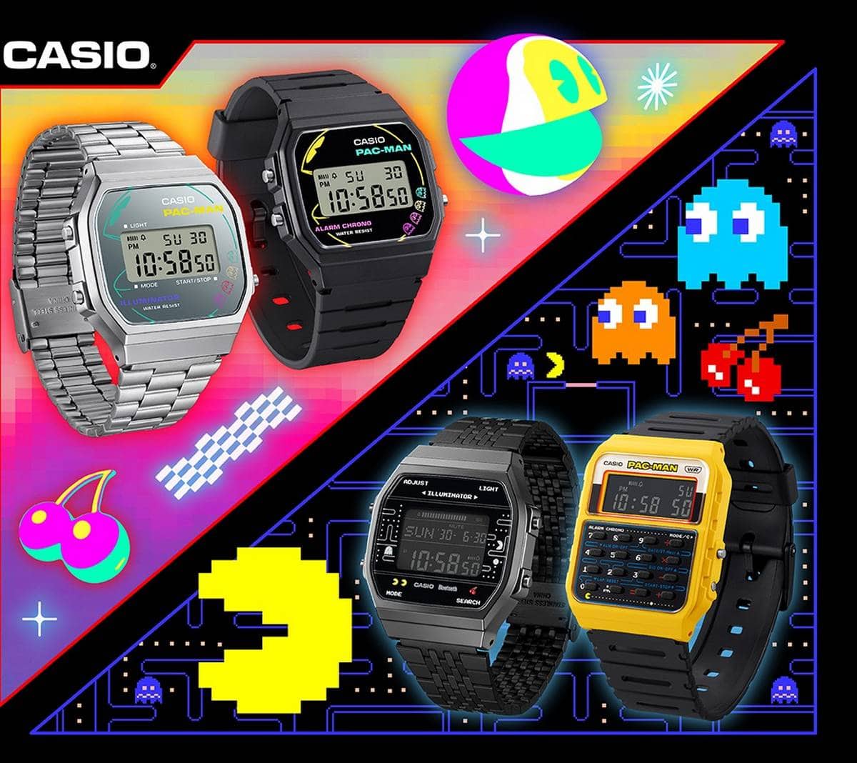 Casio e Pac-Man orologi