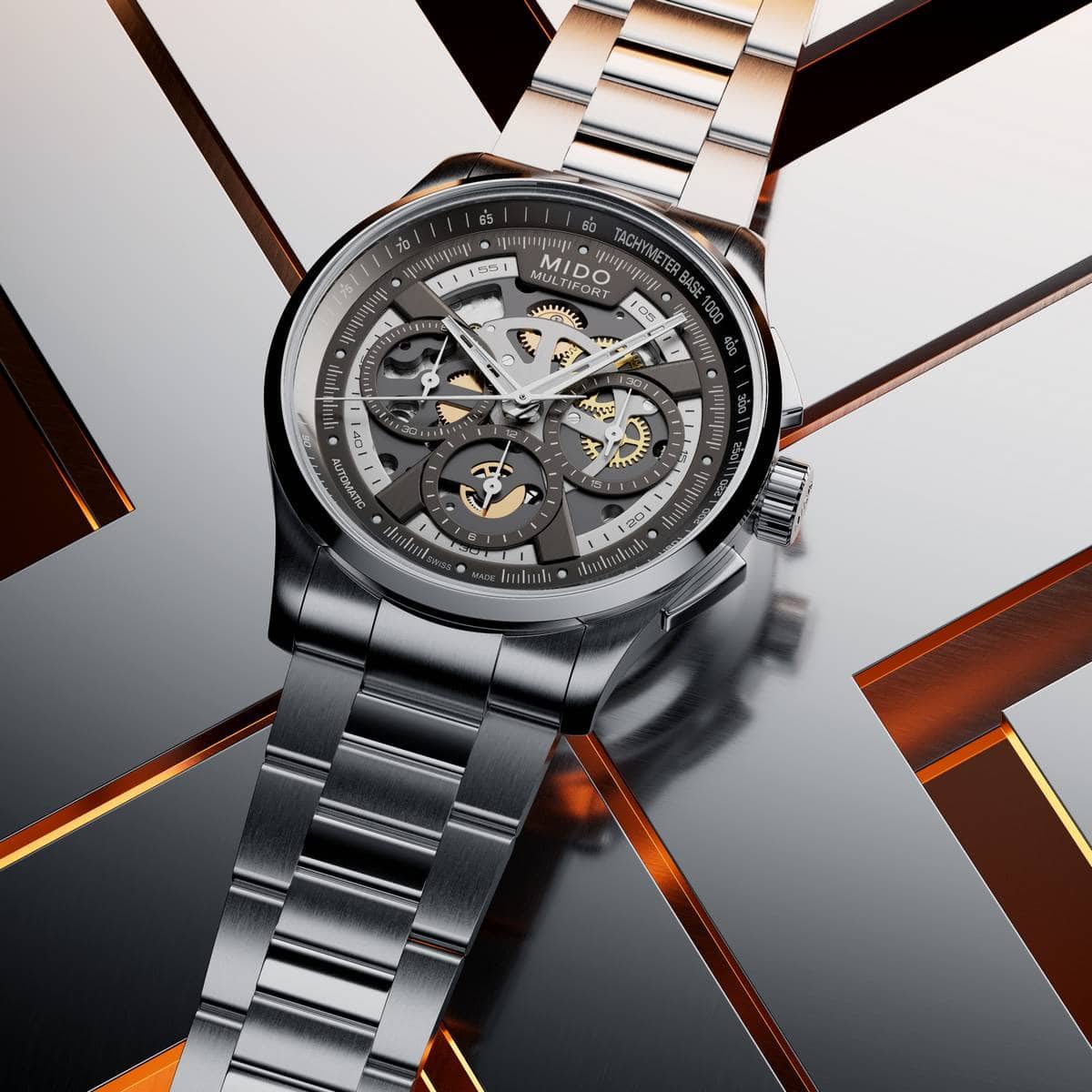 Mido Multifort Skeleton Chronograph