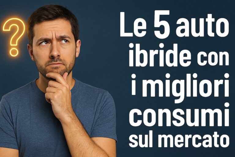 Le 5 auto ibride con i migliori consumi sul mercato
