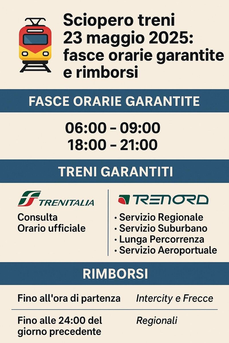 sciopero treni 23 maggio