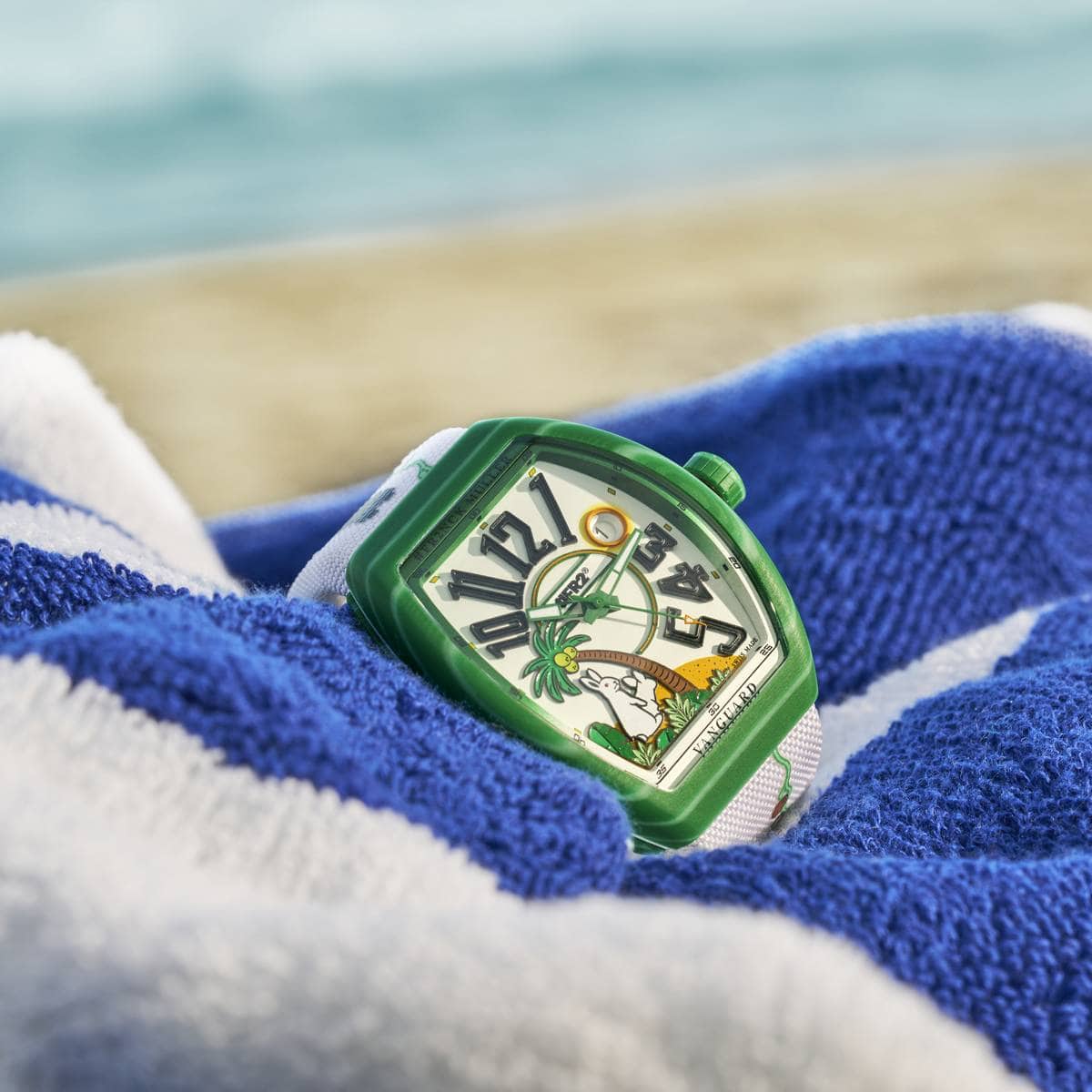 FR2NCK Muller Vanguard Beach Tropical Green