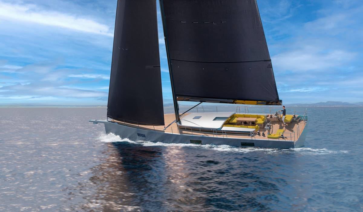 Costruito in resina epossidica al carbonio, Y6 è lungo quasi 20 metri