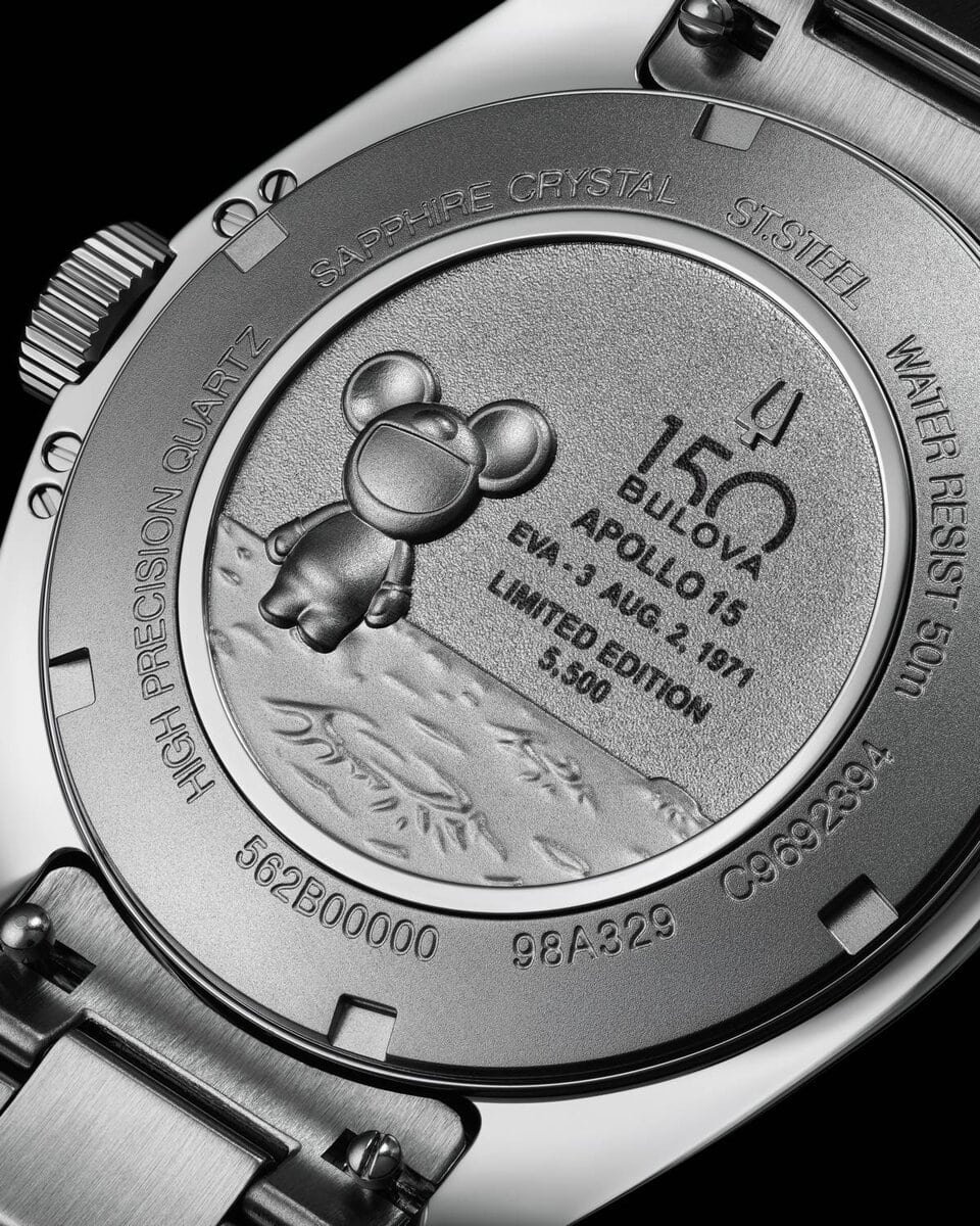 Il fondello del Bulova Lunar Pilot Budii Edition