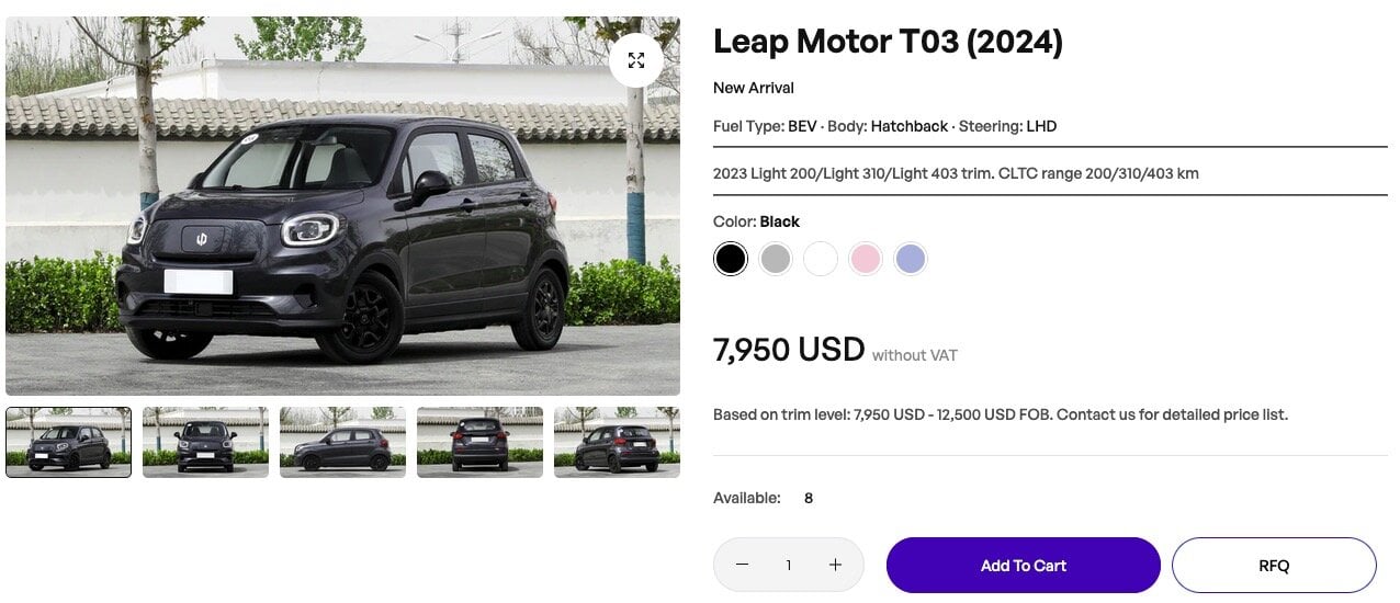 Leap Motor T03 su China EV Marketplace