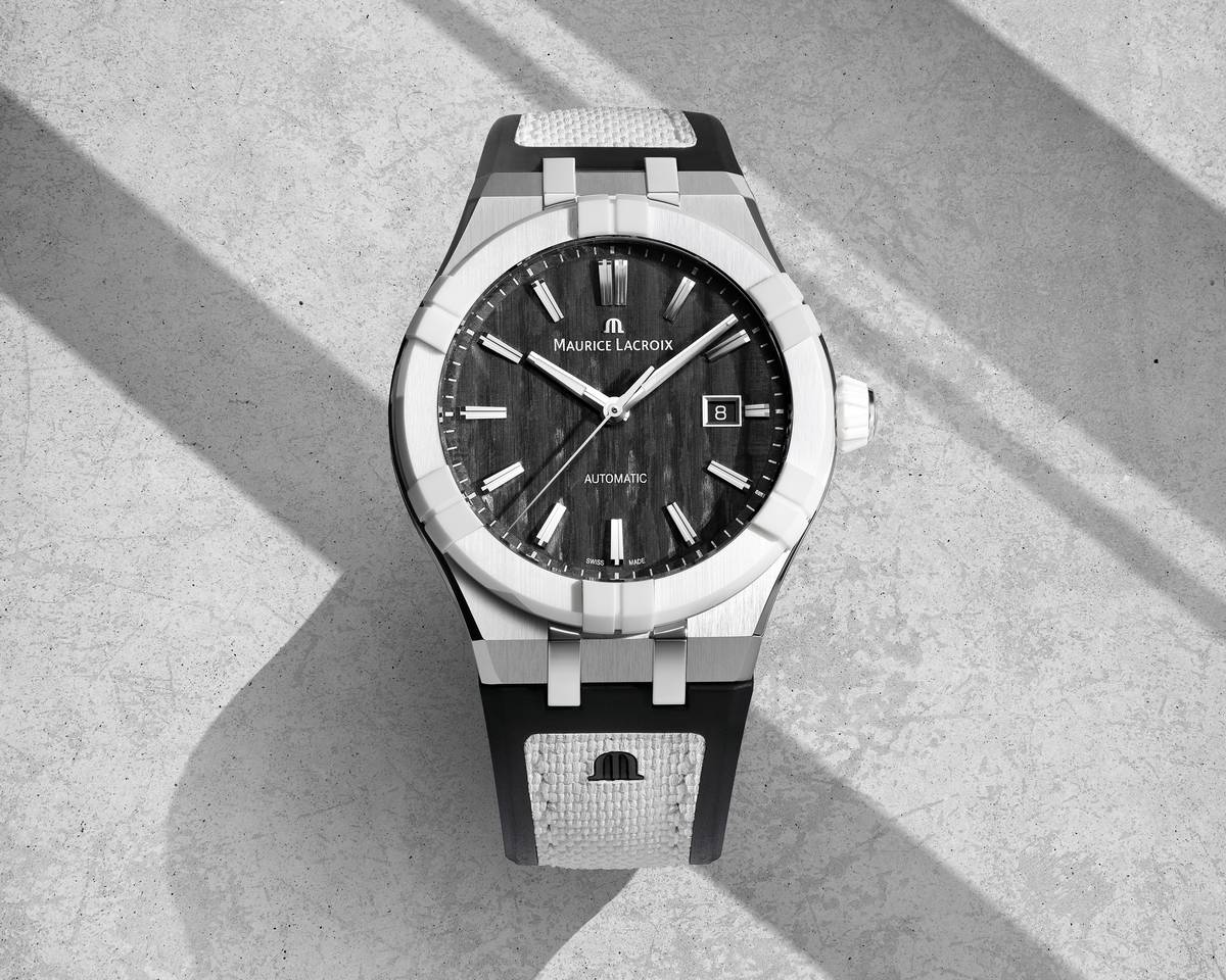 Quadrante in carbonio del nuovo Scheda tecnica Maurice Lacroix Aikonic