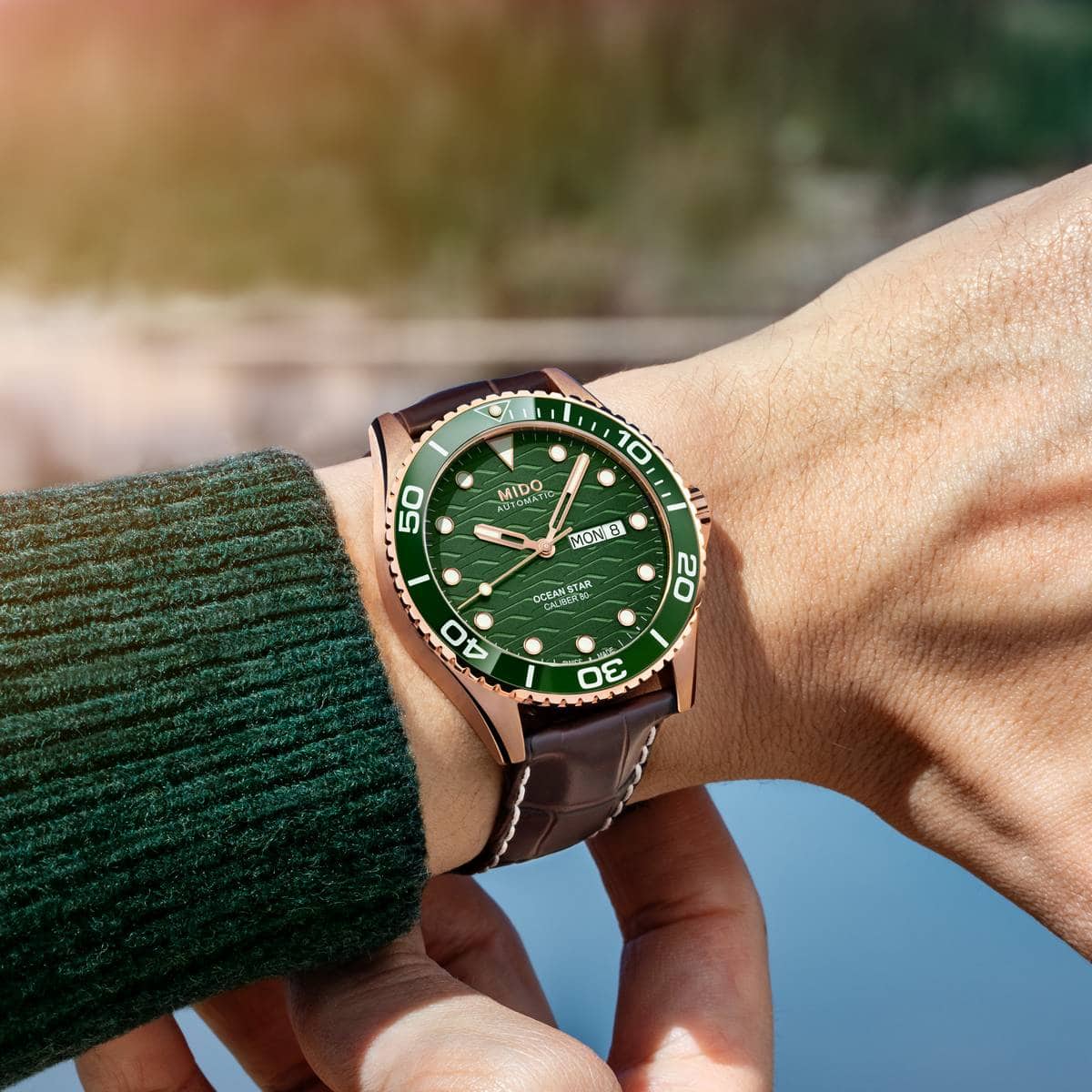 Il Mido Ocean Star 200C indossato