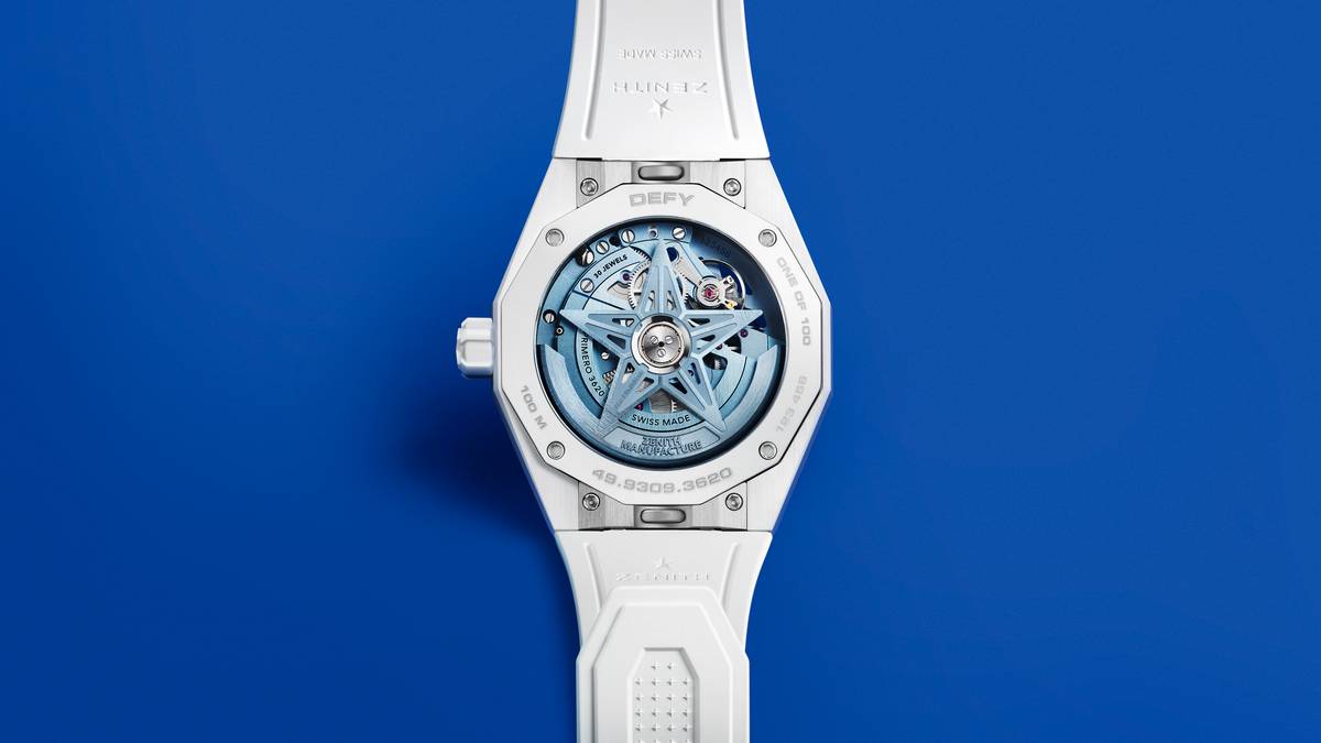 Il calibro dello Il quadrante dello Zenith Defy Skyline Skeleton White Surfer Ceramic