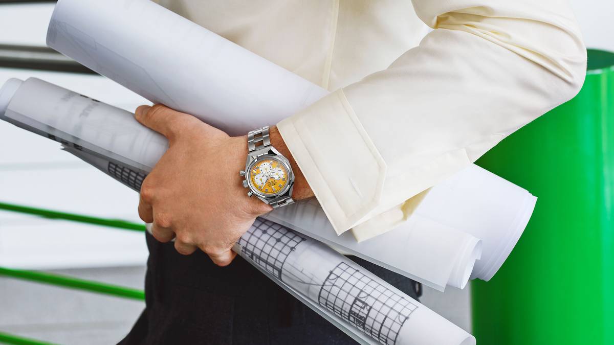 Quadrante gialo Zenith Defy USM cronografo