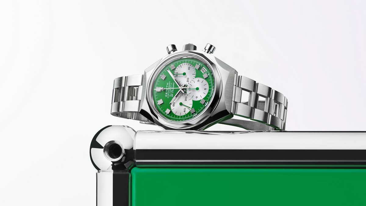 Quadrante verde Zenith Defy USM cronografo