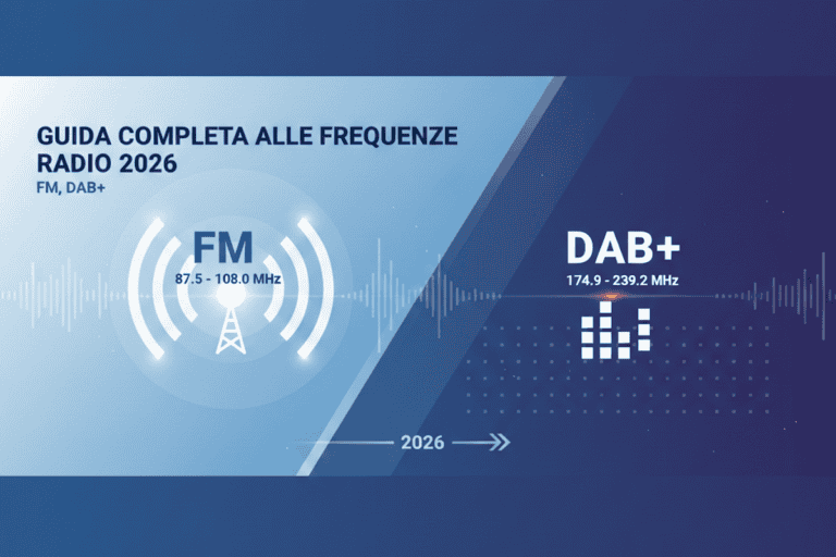 Guida completa alle frequenze radio 2026: FM, DAB+, come ascoltare meglio, le radio più seguite