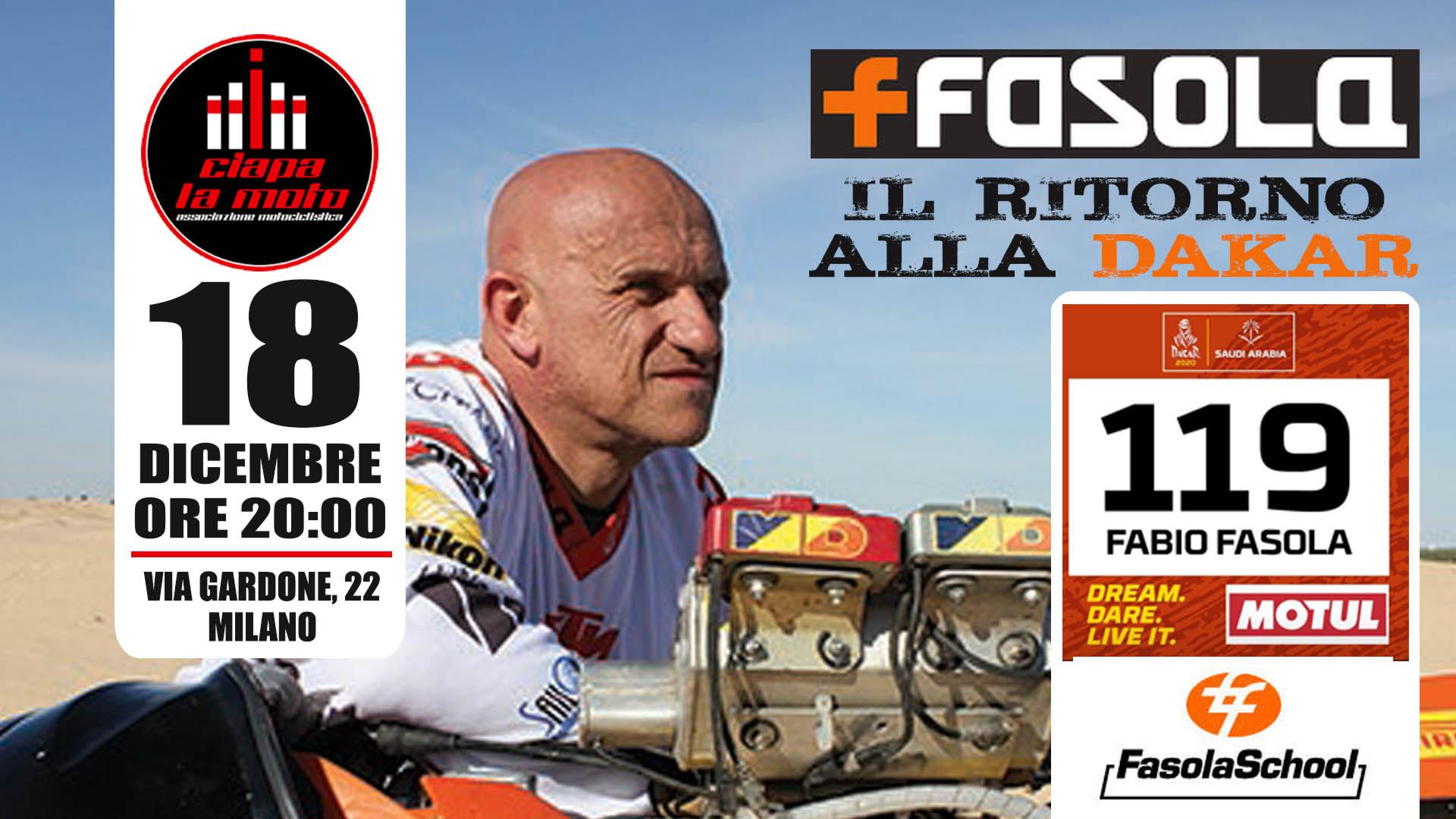 Locandina Fasola il Ritorno alla Dakar 2020