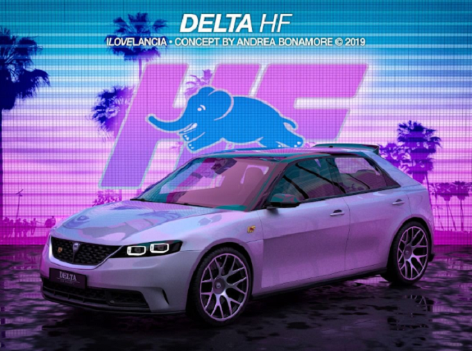 Lancia Delta Rendering