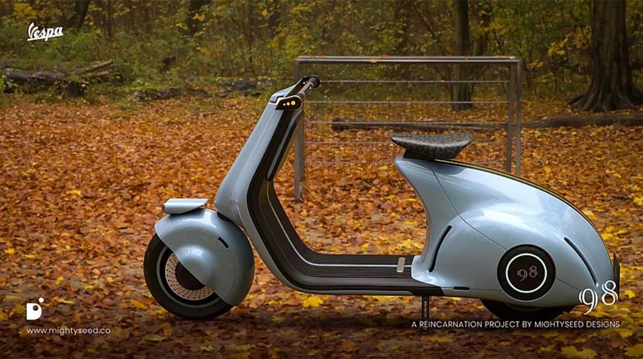 Vespa 98 EV Rendering