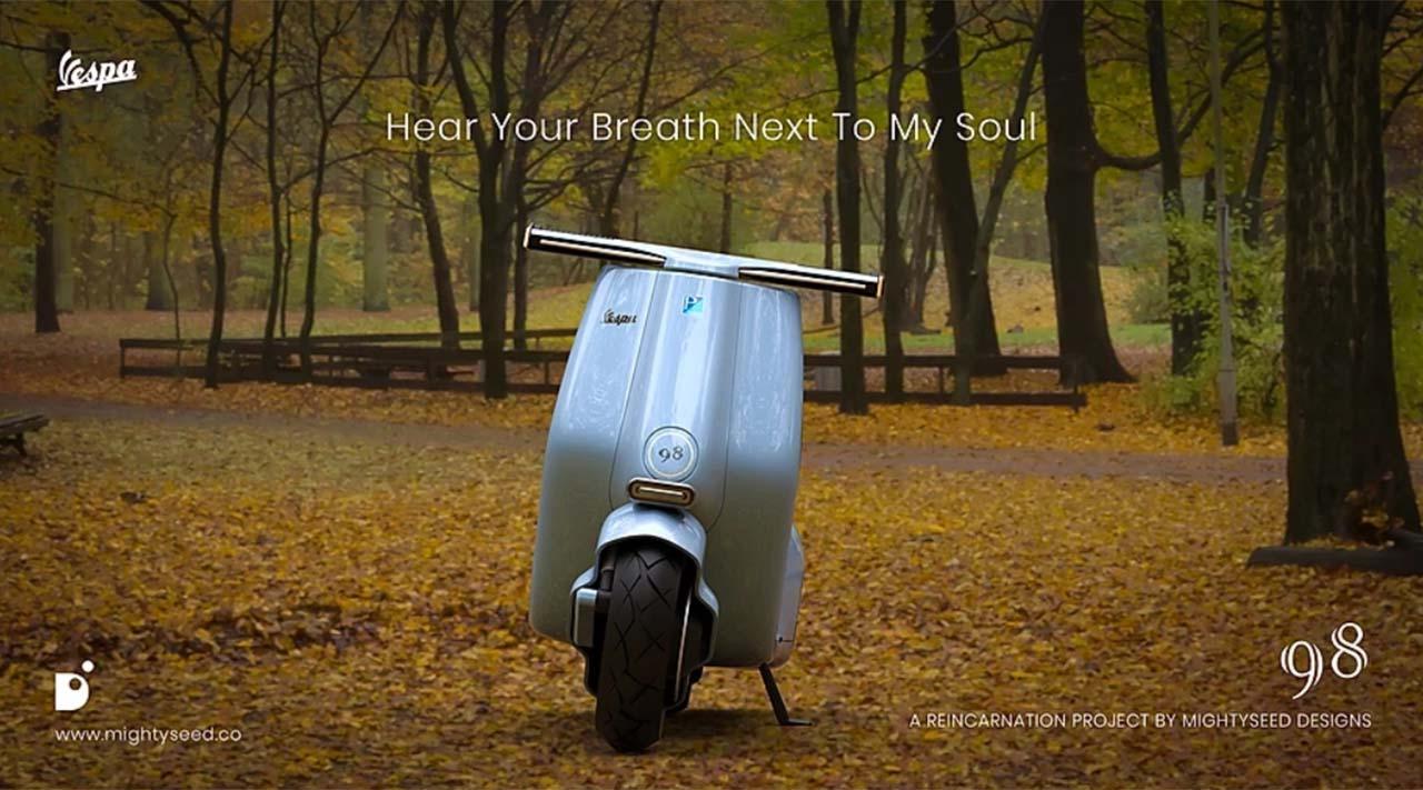 Vespa 98 EV Rendering