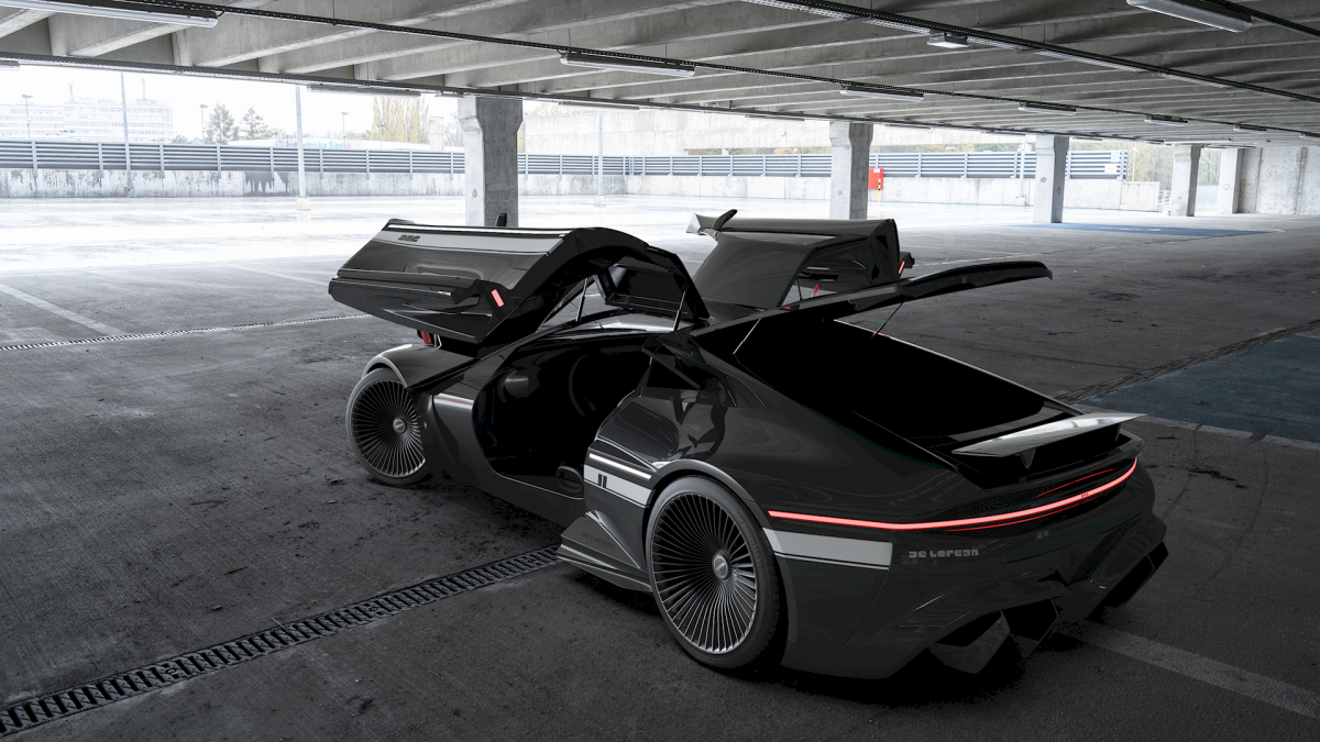 DMC DeLorean Rendering